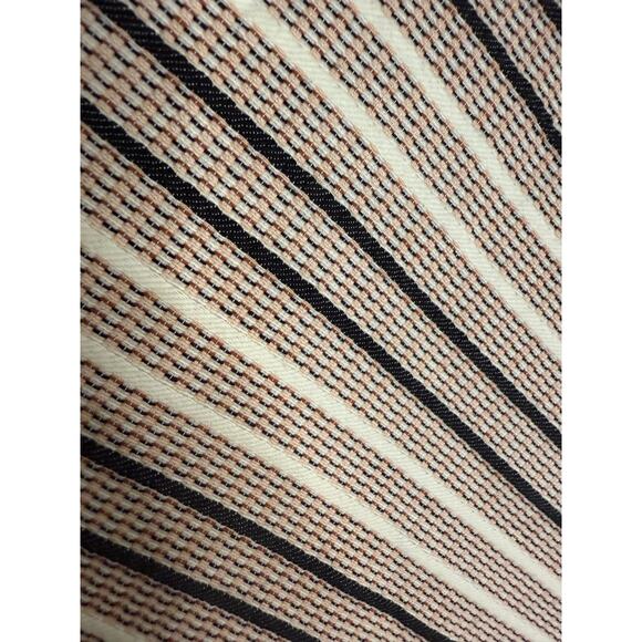 LOFT Chevron Stripe Textured A-Line Skirt Size 4 Tan Black Pink Lined Mini Skirt - Picture 3 of 5